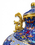 Customized Twin Phoenix-Head Handles Cloisonne Vase|Decorative Items|Unique Personalized Gifts Dubai & Riyadh|Designer Presents