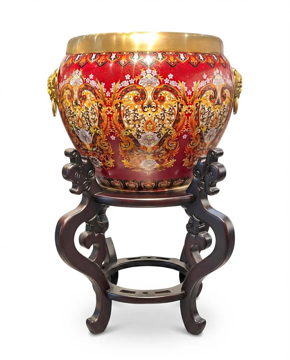 Customized Auspicious Cloisonne Vat|Decorative Items|Unique Personalized Gifts Dubai &amp; Riyadh|Designer Presents