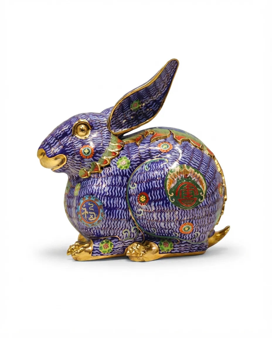 Customized Jade Rabbit Cloisonne Sculpture|Decorative Items|Unique Personalized Gifts Dubai &amp; Riyadh|Designer Presents