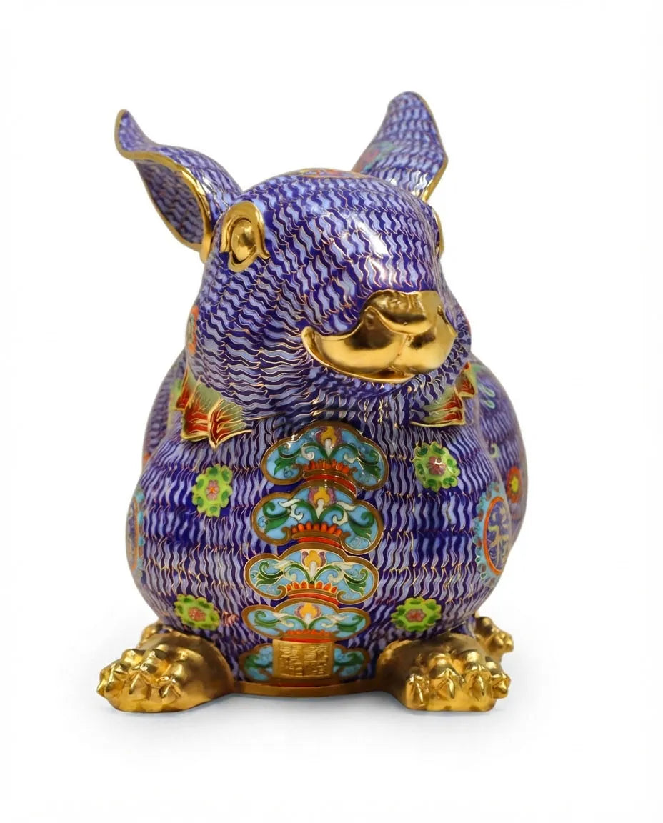 Customized Jade Rabbit Cloisonne Sculpture|Decorative Items|Unique Personalized Gifts Dubai &amp; Riyadh|Designer Presents