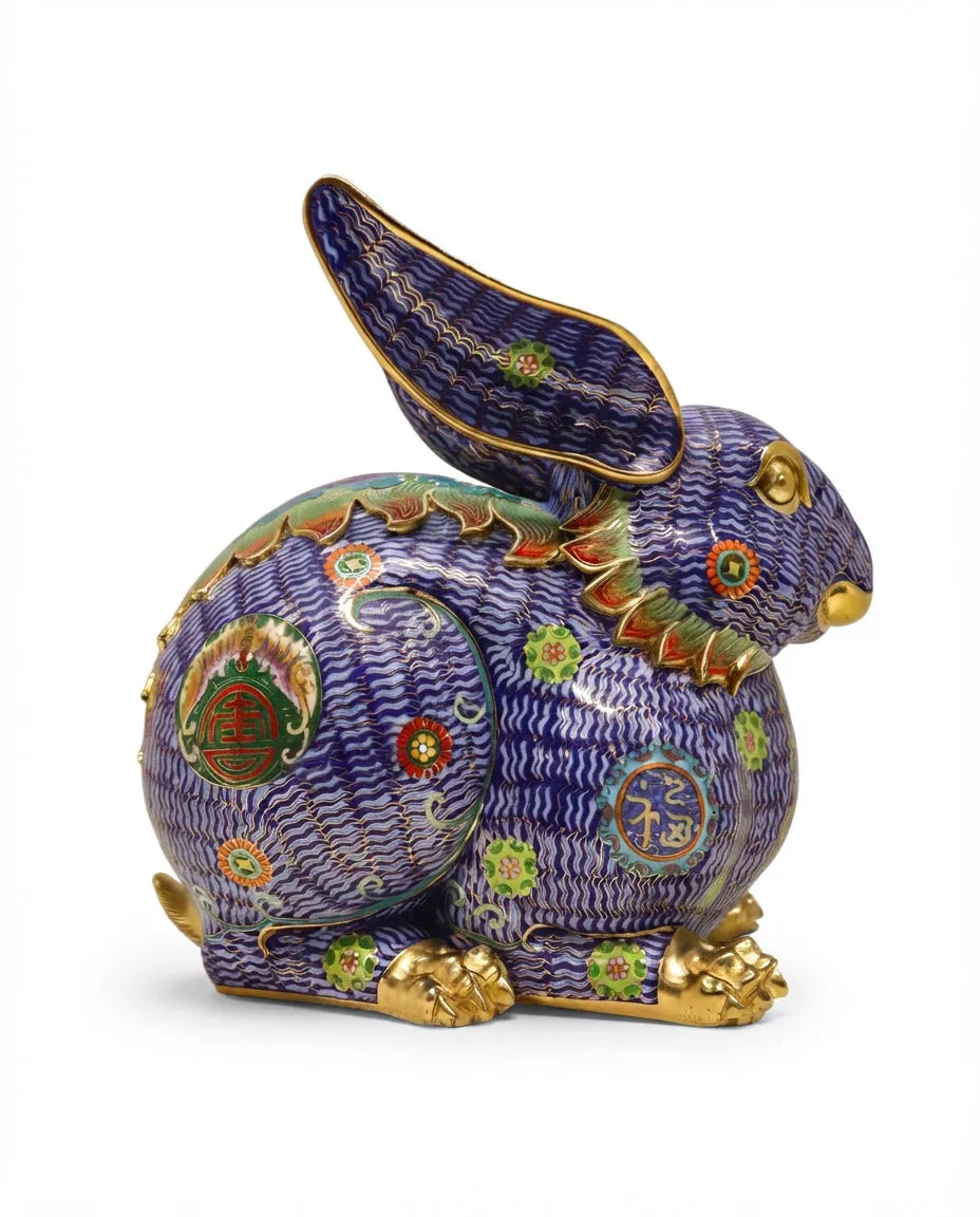 Customized Jade Rabbit Cloisonne Sculpture|Decorative Items|Unique Personalized Gifts Dubai &amp; Riyadh|Designer Presents