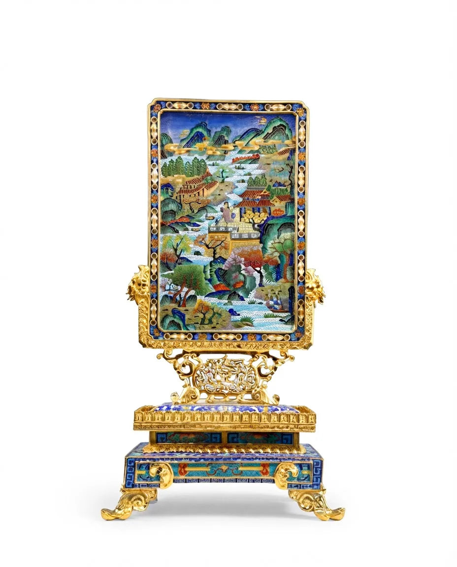 Customized Landscape Painting Cloisonne Screen|Decorative Items|Unique Personalized Gifts Dubai &amp; Riyadh|Designer Presents