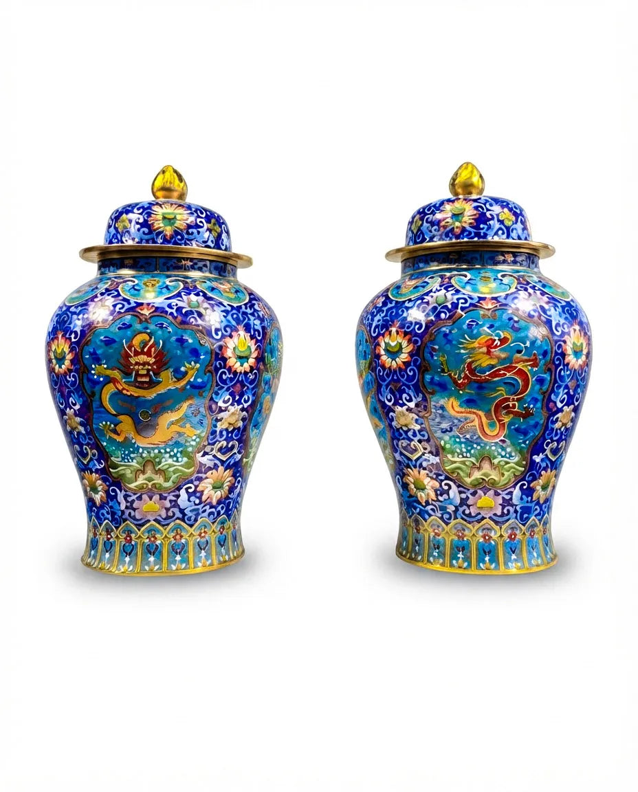 Customized Little General Belly Cloisonne Jar|Decorative Items|Unique Personalized Gifts Dubai &amp; Riyadh|Designer Presents