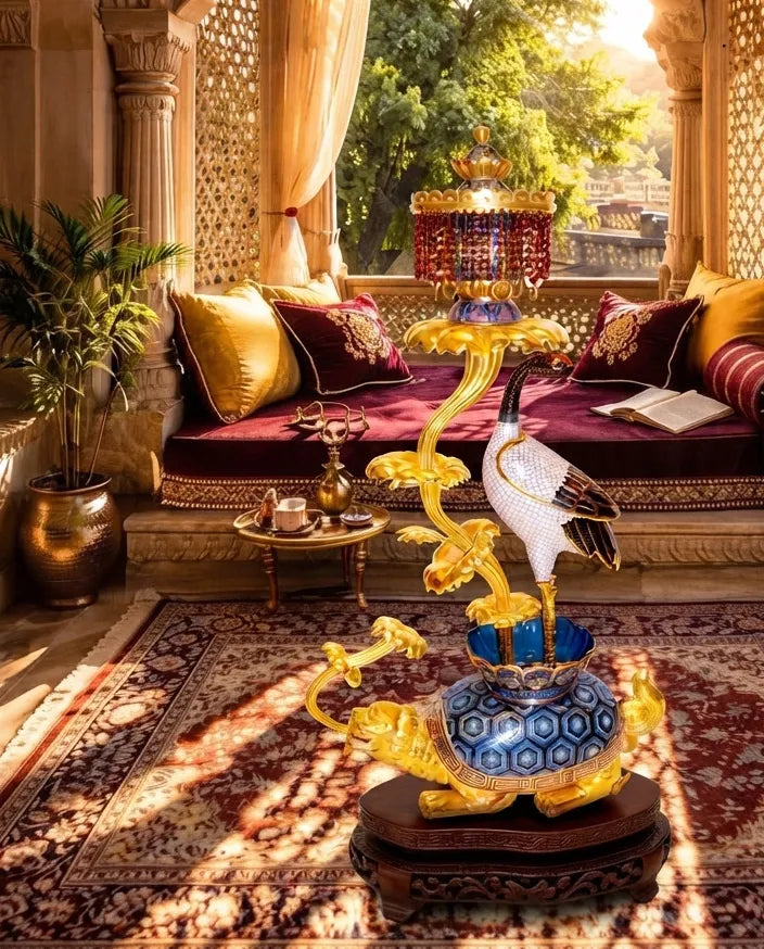 Customized Tortoise and Crane Cloisonne Sculpture|Decorative Items|Unique Personalized Gifts Dubai &amp; Riyadh|Designer Presents