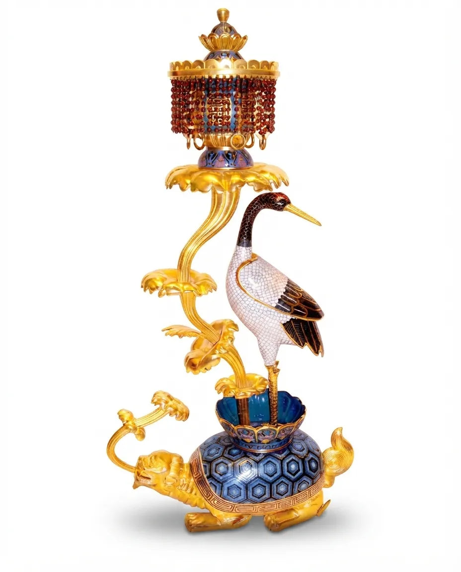 Customized Tortoise and Crane Cloisonne Sculpture|Decorative Items|Unique Personalized Gifts Dubai &amp; Riyadh|Designer Presents