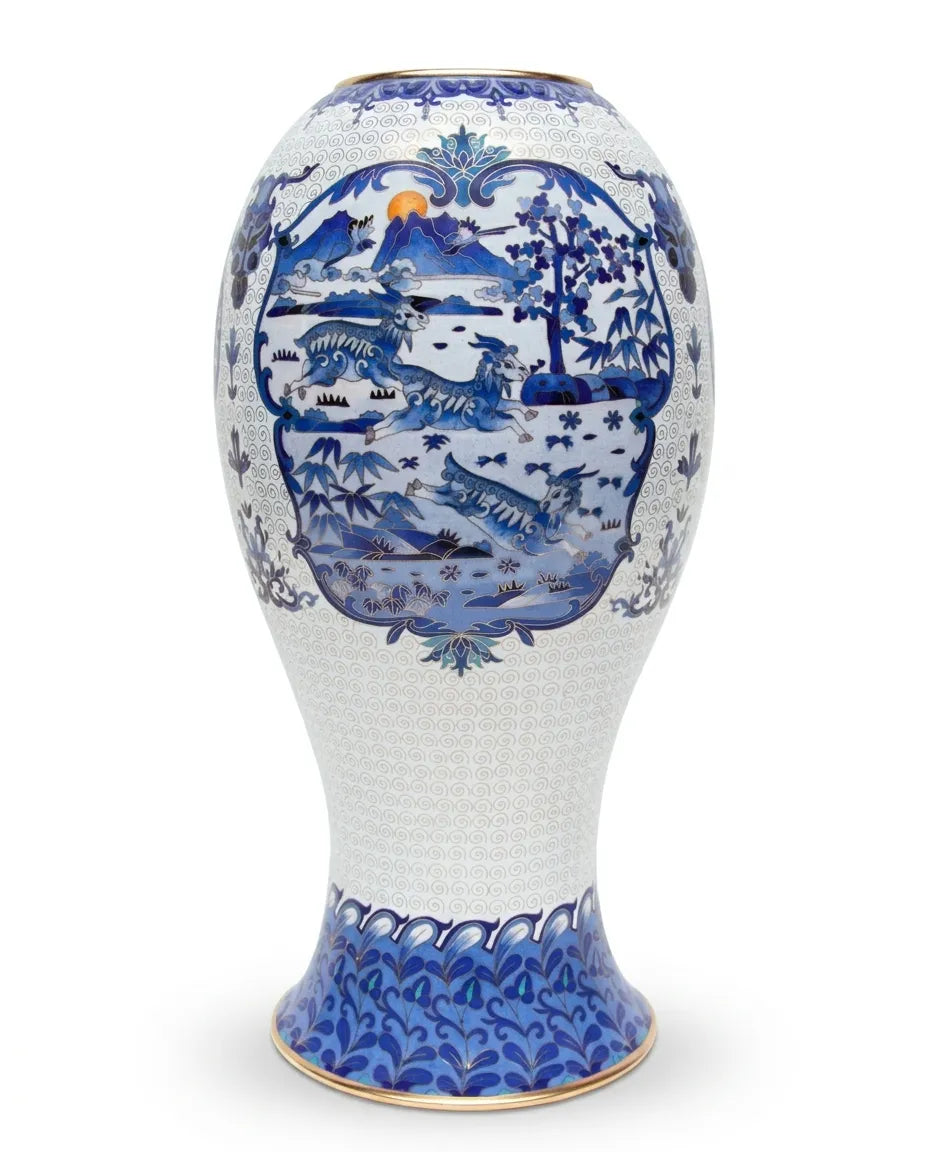 Customized Landscape Painting Cloisonne Vase|Decorative Items|Unique Personalized Gifts Dubai &amp; Riyadh|Designer Presents