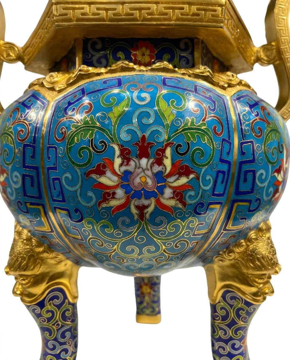 Customized Hexagonal Cloisonne Oud Burner|Decorative Items|Unique Personalized Gifts Dubai &amp; Riyadh|Designer Presents