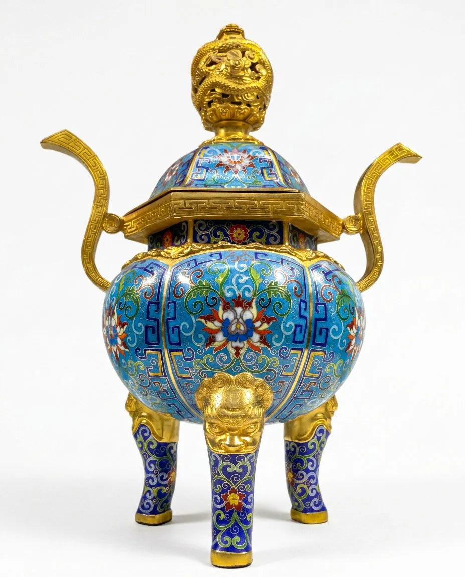 Customized Hexagonal Cloisonne Oud Burner|Decorative Items|Unique Personalized Gifts Dubai &amp; Riyadh|Designer Presents