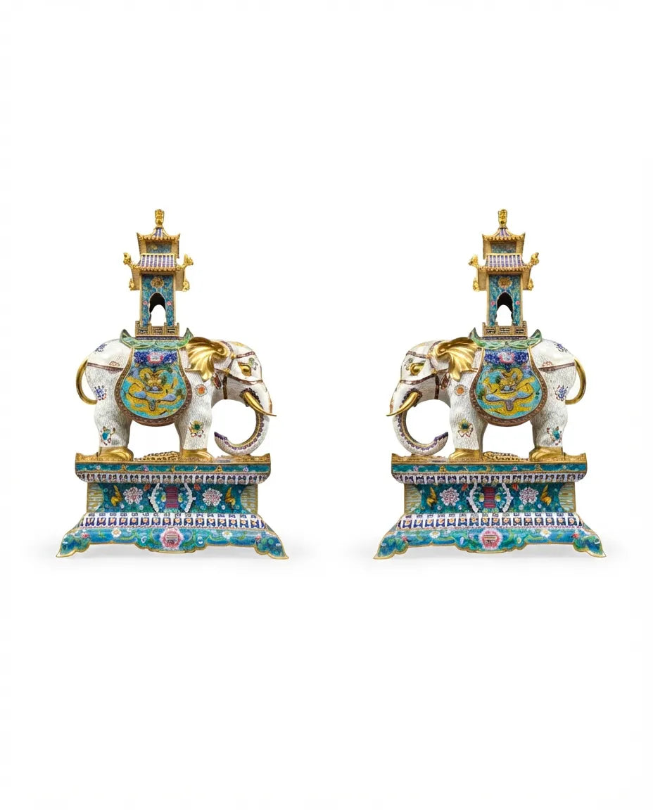 Customized Peace Elephant Cloisonne Sculpture|Decorative Items|Unique Personalized Gifts Dubai &amp; Riyadh|Designer Presents