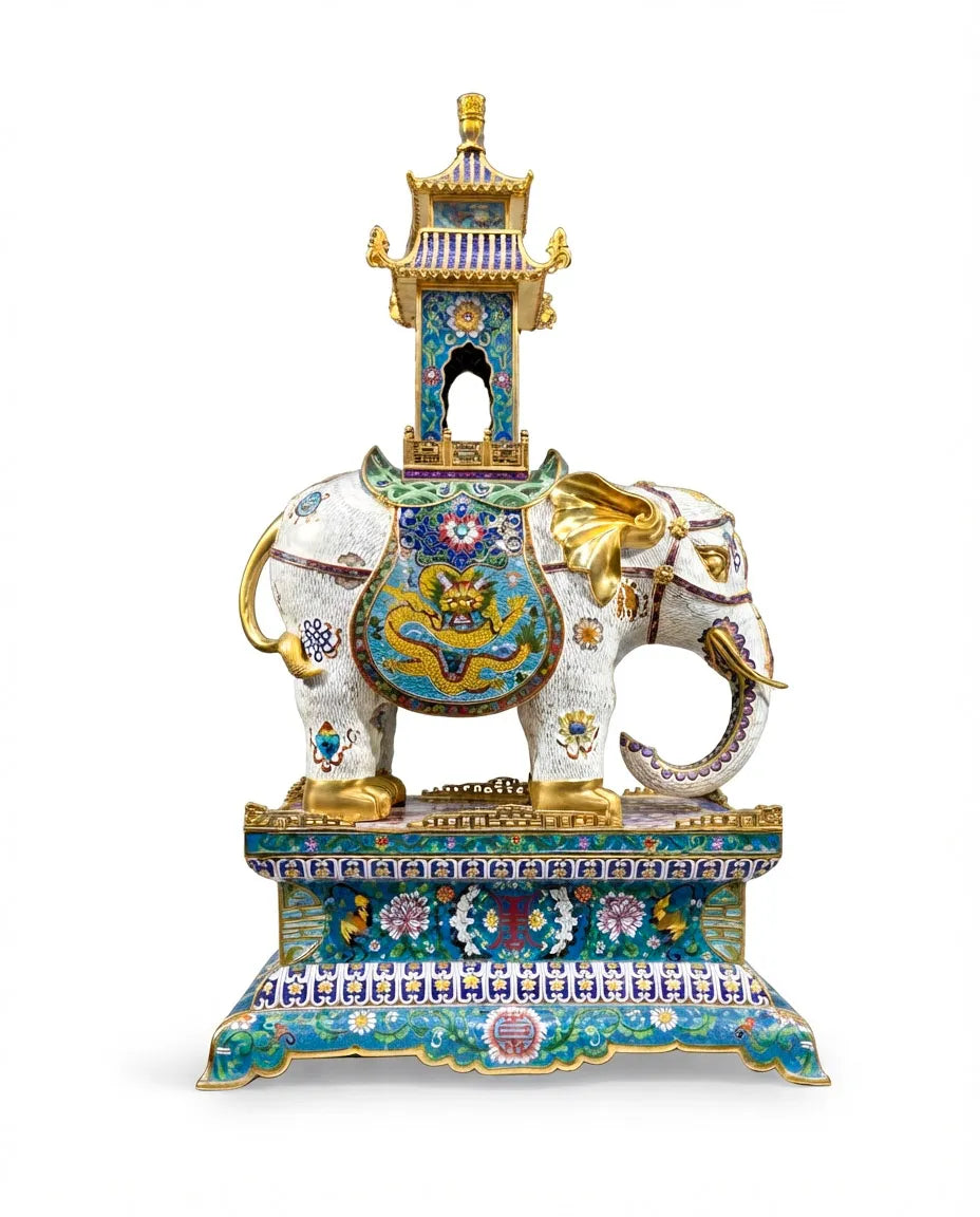 Customized Peace Elephant Cloisonne Sculpture|Decorative Items|Unique Personalized Gifts Dubai &amp; Riyadh|Designer Presents
