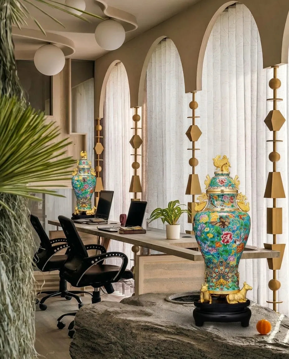 Customized Peace Cloisonne Vase|Decorative Items|Unique Personalized Gifts Dubai &amp; Riyadh|Designer Presents