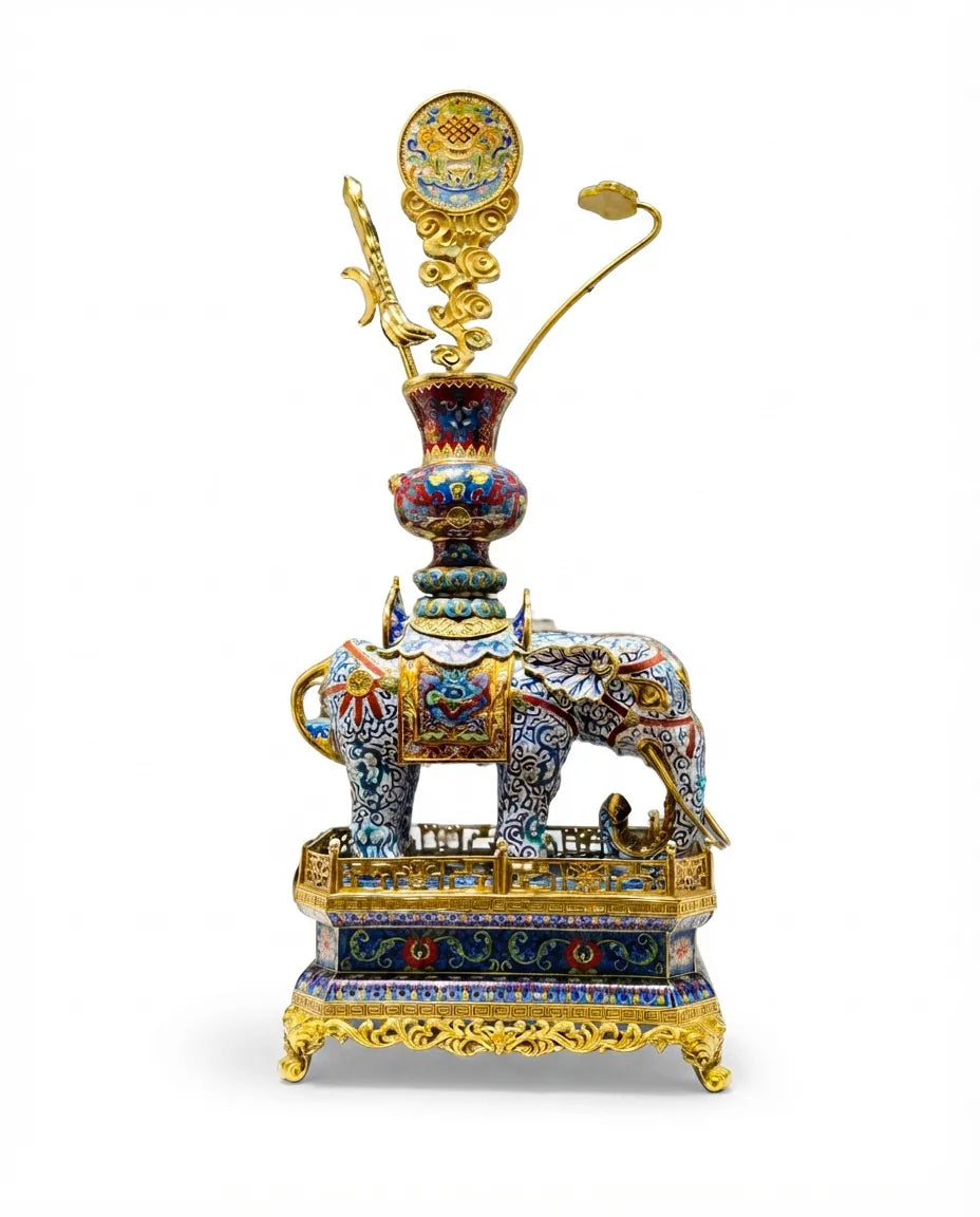 Customized Elephant Carrying Vase Cloisonne sculpture|Decorative Items|Unique Personalized Gifts Dubai &amp; Riyadh|Designer Presents