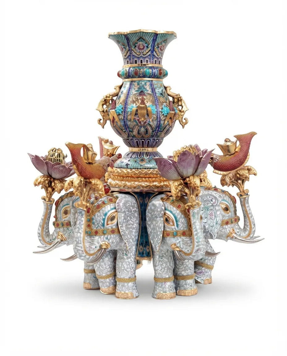 Customized Peace Elephant Cloisonne Sculpture|Decorative Items|Unique Personalized Gifts Dubai &amp; Riyadh|Designer Presents