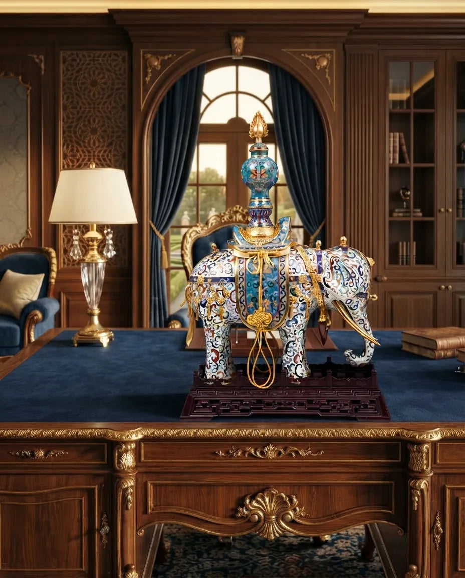 Customized Peace Elephant Cloisonne Sculpture|Decorative Items|Unique Personalized Gifts Dubai &amp; Riyadh|Designer Presents