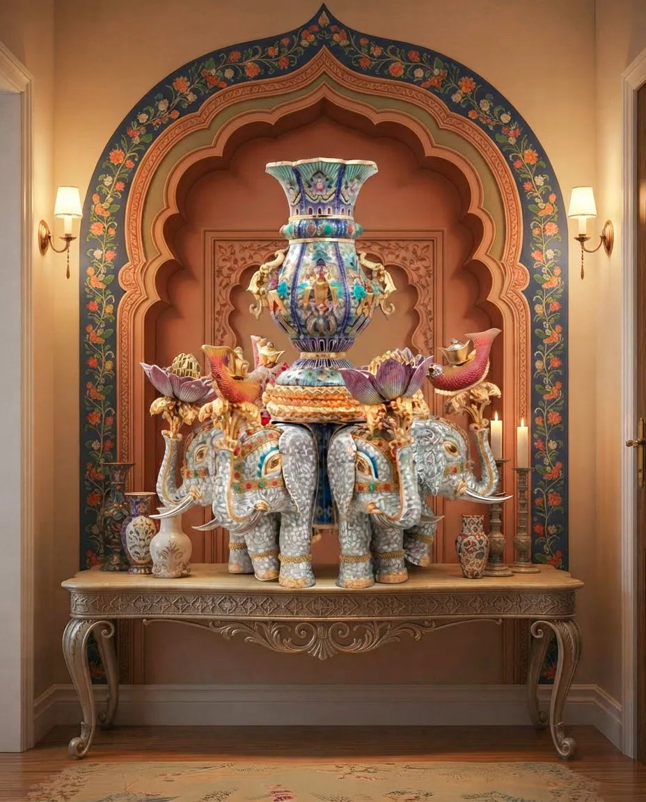 Customized Peace Elephant Cloisonne Sculpture|Decorative Items|Unique Personalized Gifts Dubai &amp; Riyadh|Designer Presents