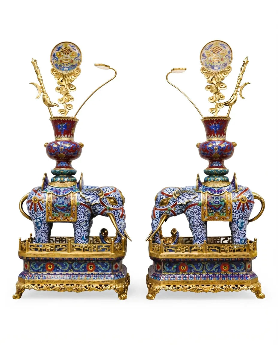 Customized Elephant Carrying Vase Cloisonne sculpture|Decorative Items|Unique Personalized Gifts Dubai &amp; Riyadh|Designer Presents
