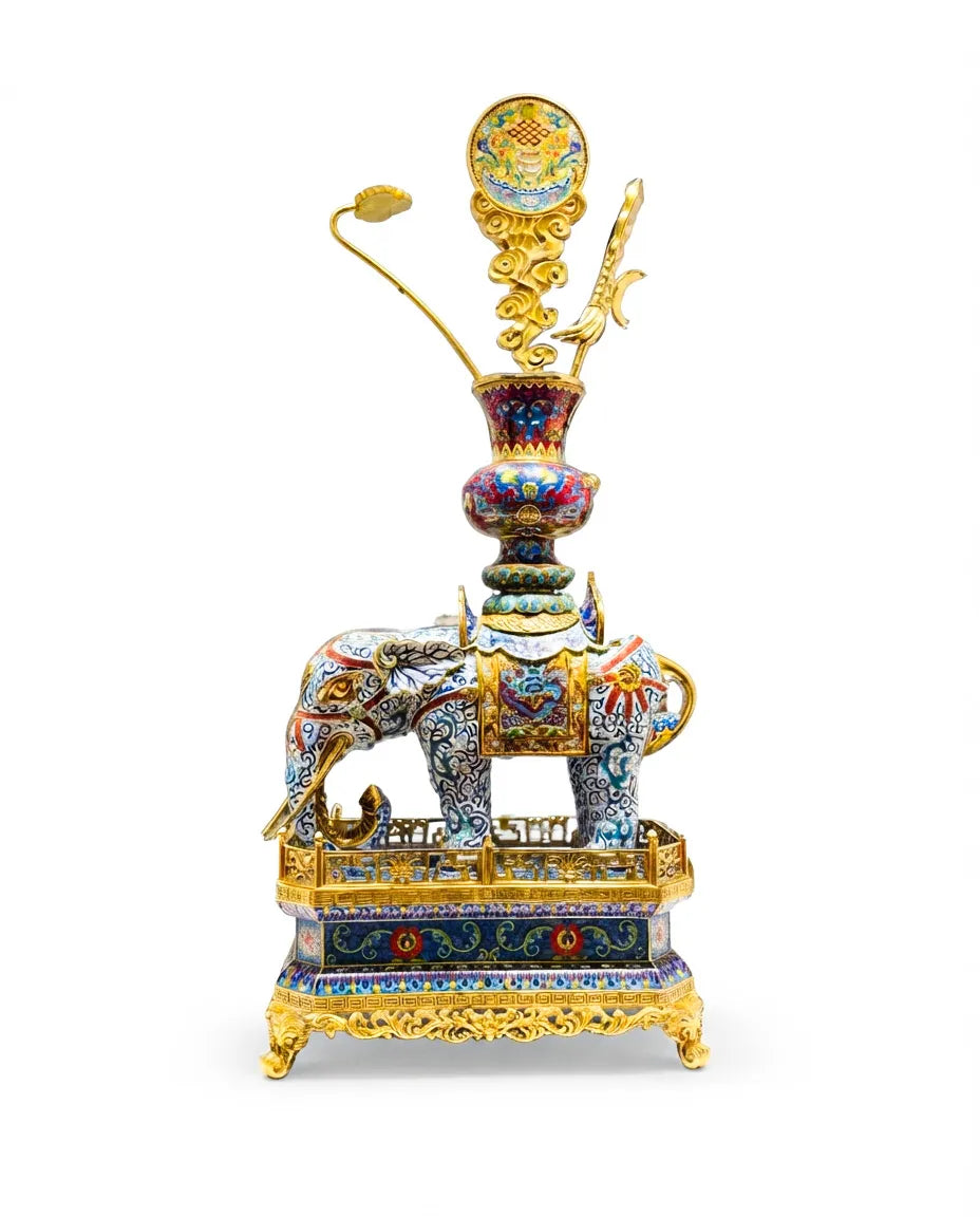 Customized Elephant Carrying Vase Cloisonne sculpture|Decorative Items|Unique Personalized Gifts Dubai &amp; Riyadh|Designer Presents