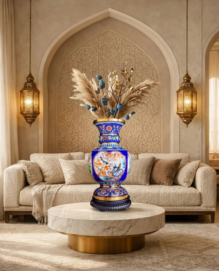 Customized Landscape Painting Cloisonne Vase|Decorative Items|Unique Personalized Gifts Dubai &amp; Riyadh|Designer Presents