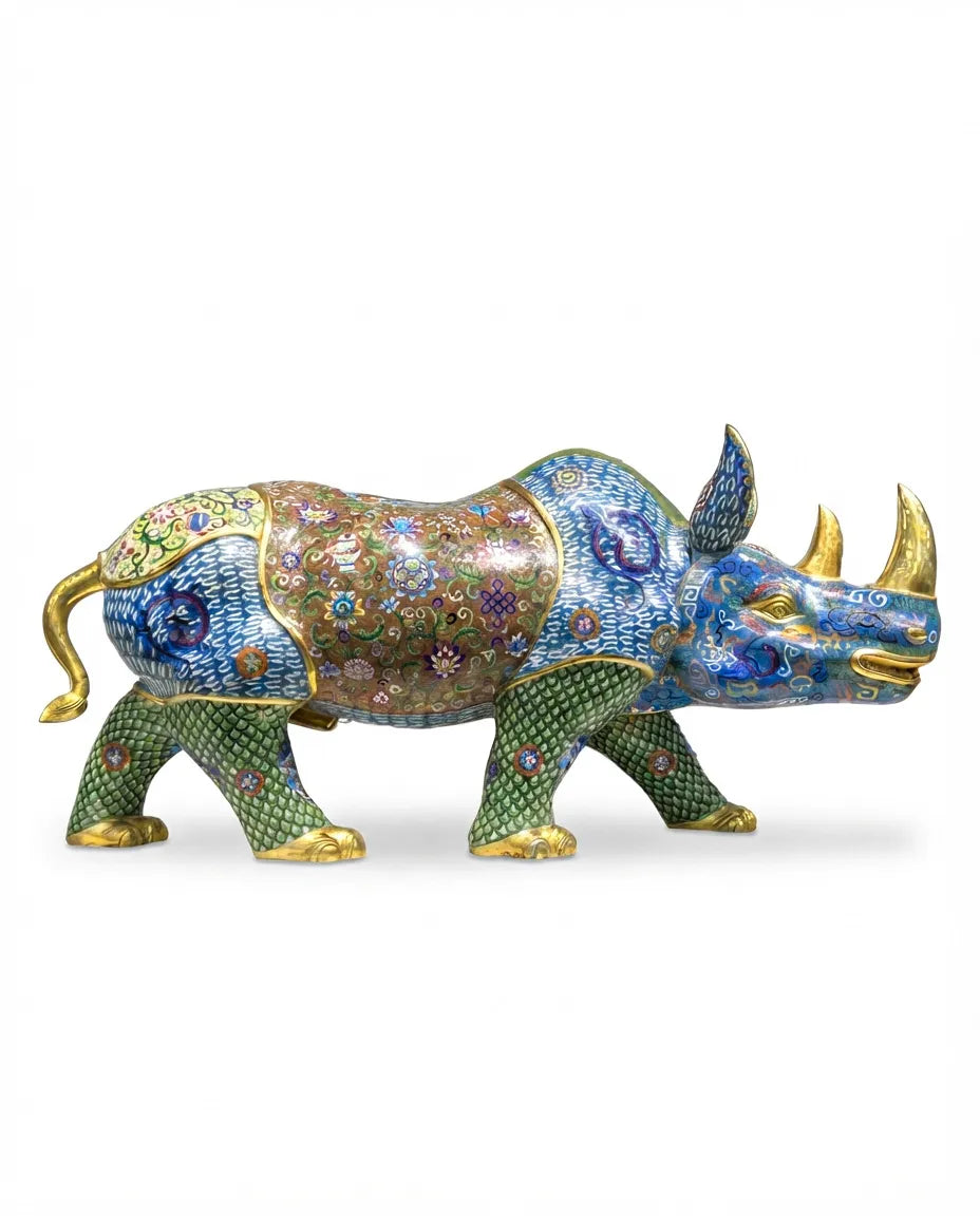 Customized Rhino Cloisonne sculpture|Decorative Items|Unique Personalized Gifts Dubai &amp; Riyadh|Designer Presents