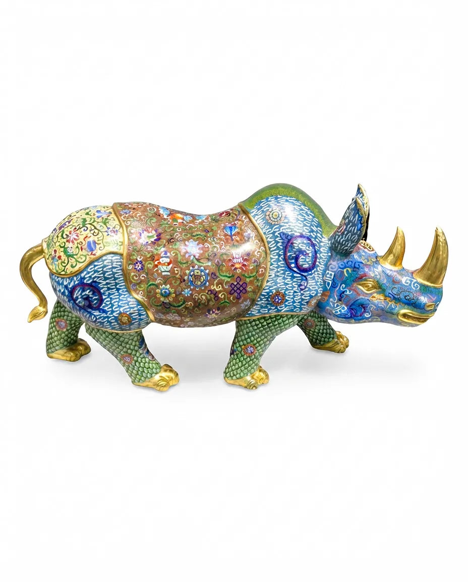 Customized Rhino Cloisonne sculpture|Decorative Items|Unique Personalized Gifts Dubai &amp; Riyadh|Designer Presents