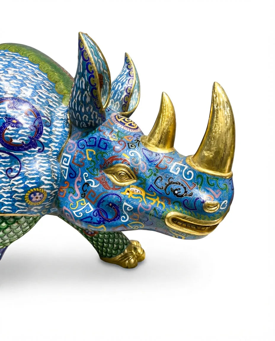 Customized Rhino Cloisonne sculpture|Decorative Items|Unique Personalized Gifts Dubai &amp; Riyadh|Designer Presents