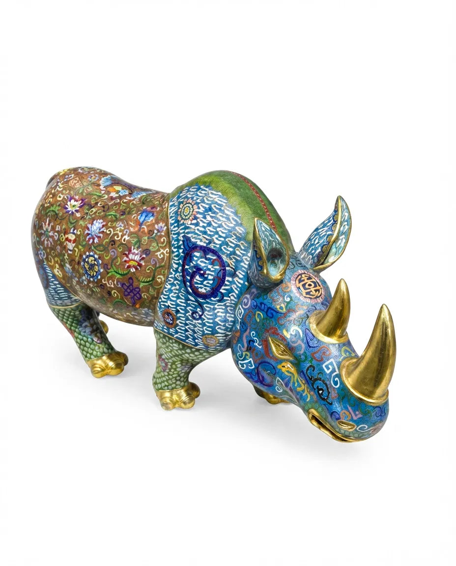 Customized Rhino Cloisonne sculpture|Decorative Items|Unique Personalized Gifts Dubai &amp; Riyadh|Designer Presents