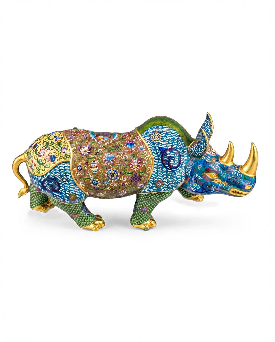 Customized Rhino Cloisonne sculpture|Decorative Items|Unique Personalized Gifts Dubai &amp; Riyadh|Designer Presents