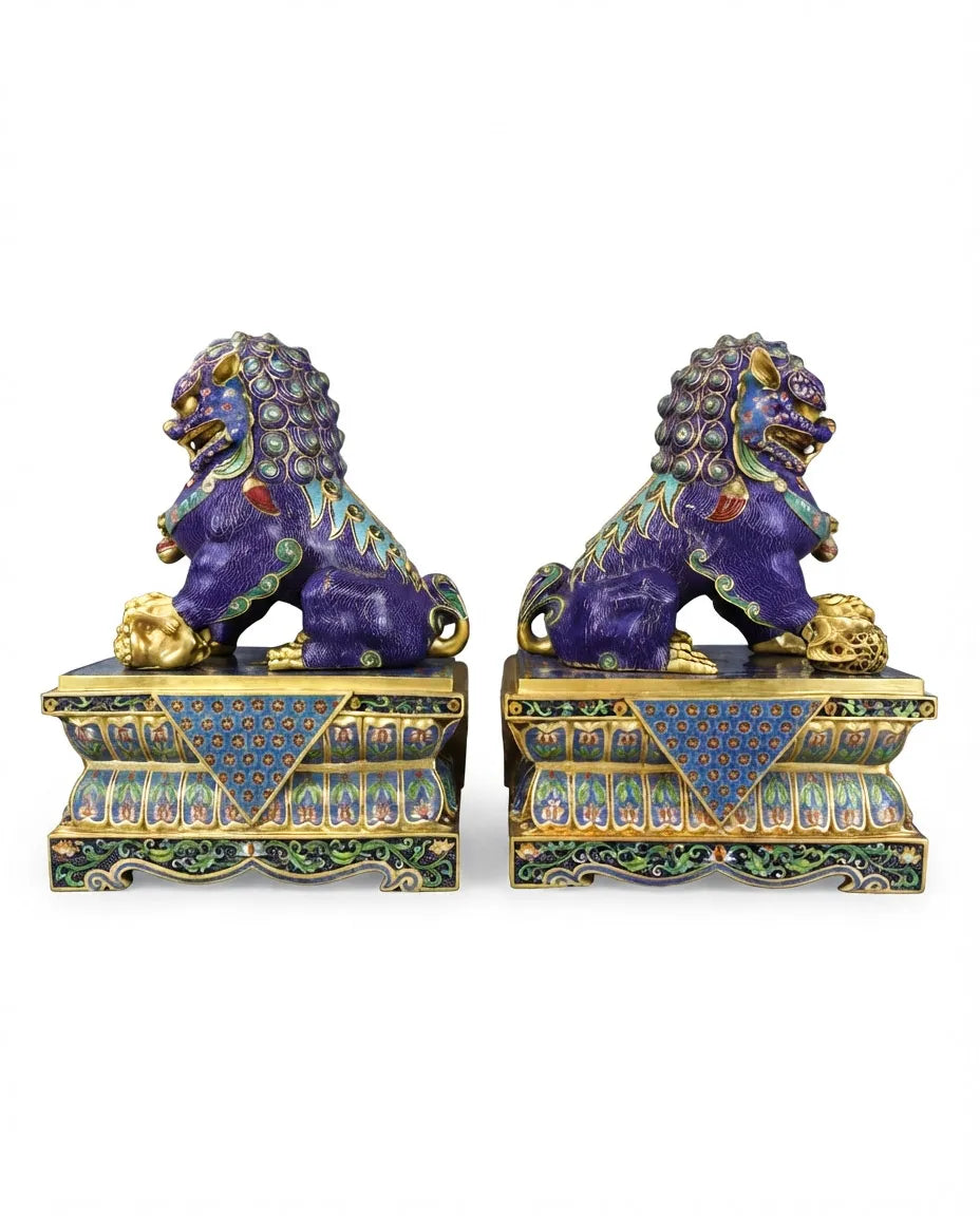 Customized Palace-gate Lion Cloisonne sculpture|Decorative Items|Unique Personalized Gifts Dubai &amp; Riyadh|Designer Presents