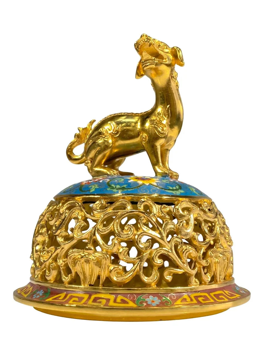 Customized Three-legged Beast-Top Finial Cloisonne Oud Burner|Decorative Items|Unique Personalized Gifts Dubai &amp; Riyadh|Designer Presents