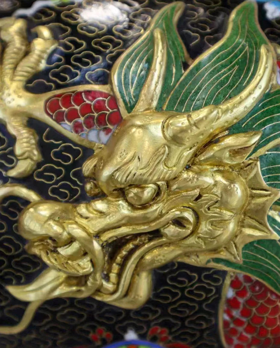 Customized Three Dragons Cloisonne Vase|Decorative Items|Unique Personalized Gifts Dubai &amp; Riyadh|Designer Presents