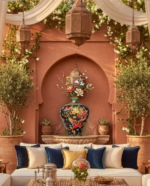 Customized Three Dragons Cloisonne Vase|Decorative Items|Unique Personalized Gifts Dubai &amp; Riyadh|Designer Presents