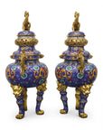 Customized Elephant-foot Legs Lion-decoration Cloisonne Oud Burner|Decorative Items|Unique Personalized Gifts Dubai & Riyadh|Designer Presents