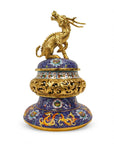 Customized Elephant-foot Legs Lion-decoration Cloisonne Oud Burner|Decorative Items|Unique Personalized Gifts Dubai & Riyadh|Designer Presents