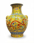 Customized Twin Animal-head Handles Cloisonne Vase|Decorative Items|Unique Personalized Gifts Dubai & Riyadh|Designer Presents