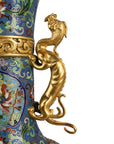 Customized Twin Dragon Handles Jade-pot Shape Cloisonne Vase|Decorative Items|Unique Personalized Gifts Dubai & Riyadh|Designer Presents