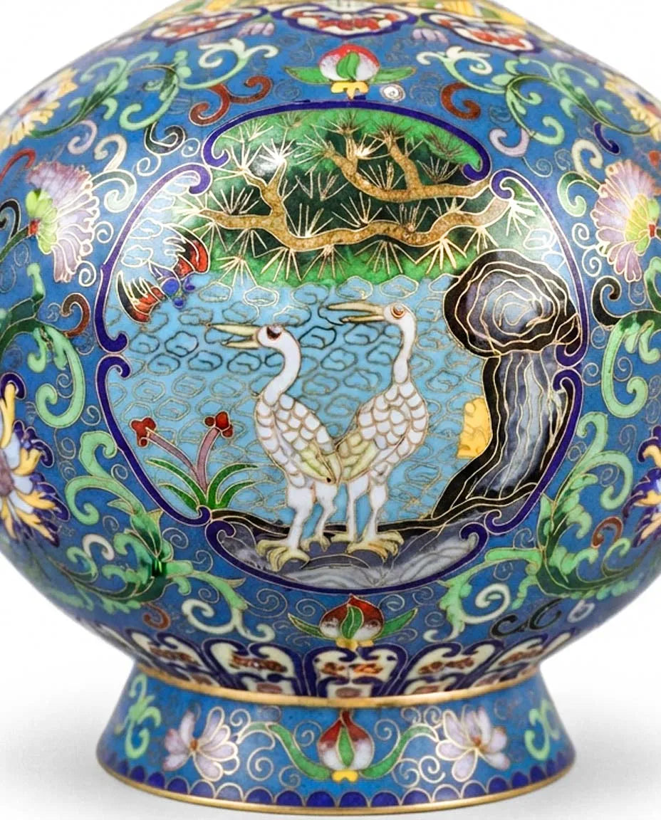 Customized Twin Dragon Handles Jade-pot Shape Cloisonne Vase|Decorative Items|Unique Personalized Gifts Dubai &amp; Riyadh|Designer Presents