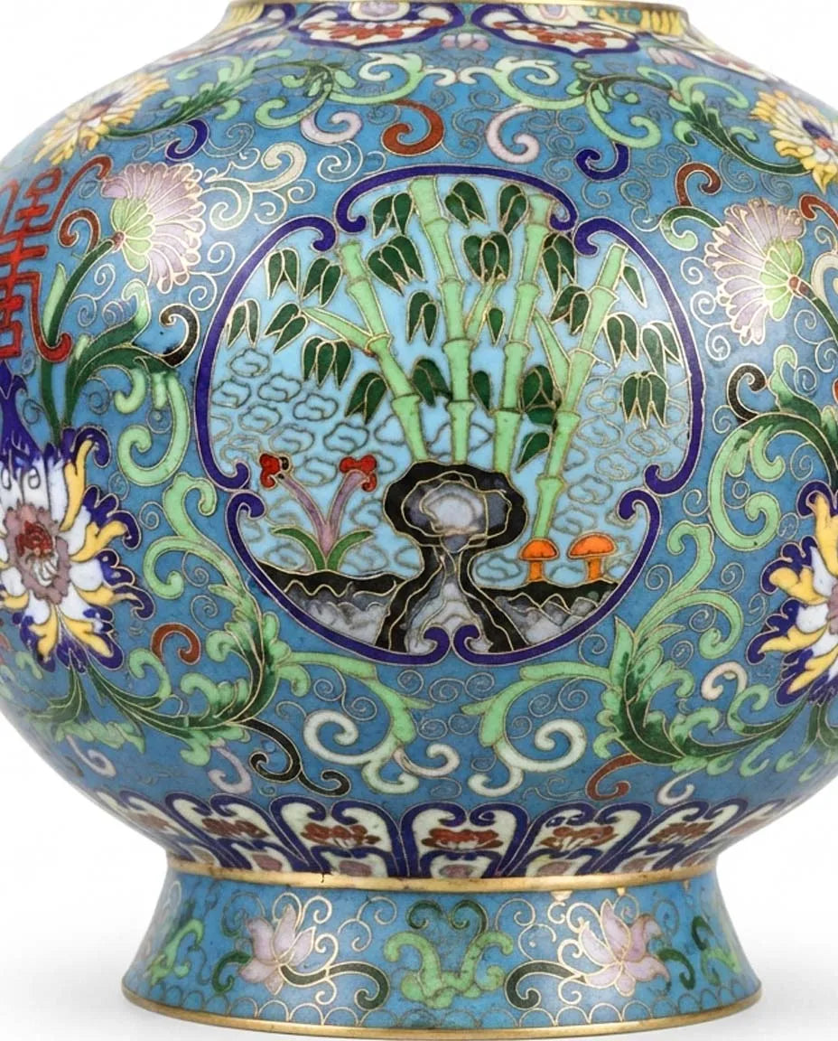 Customized Twin Dragon Handles Jade-pot Shape Cloisonne Vase|Decorative Items|Unique Personalized Gifts Dubai &amp; Riyadh|Designer Presents