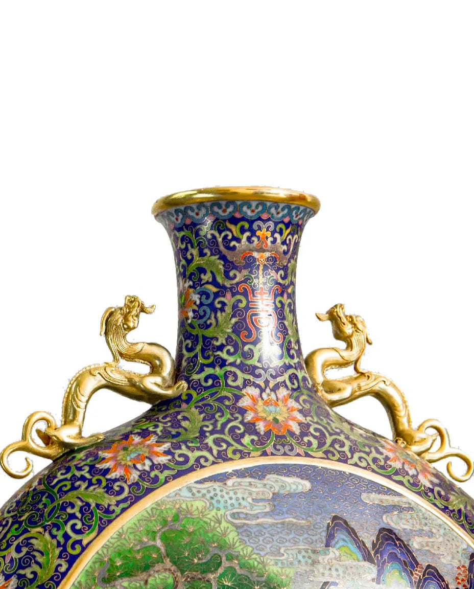 Customized Moon Flask Cloisonne Vase|Decorative Items|Unique Personalized Gifts Dubai &amp; Riyadh|Designer Presents