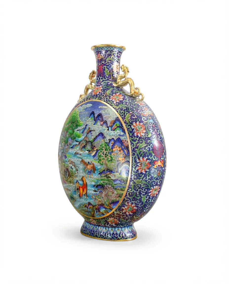 Customized Moon Flask Cloisonne Vase|Decorative Items|Unique Personalized Gifts Dubai &amp; Riyadh|Designer Presents