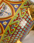 Close-up detail of the gold-plated copper rim and enamel tiger and beast auspicious on this Royal Cloisonne vase, a premium piece for luxury home decor and home gifts