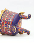 Close-up detail of the gold-plated copper rim and ename  Qiankun Ruyi on this Royal Cloisonne vase, a premium piece for luxury home decor and home gifts