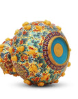 Close-up detail of the gold-plated copper rim and enamel double gourd on this Royal Cloisonne vase,a premium piece for luxury home decor and home gifts