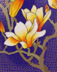 Close-up detail of the gold-plated copper rim and enamel brocade-adding flowers painting on this Royal Cloisonne vase,a premium piece for luxury home decor and home gifts