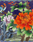 Close-up detail of the gold-plated copper rim and enamel lantern pattern on this Royal Cloisonne vase,a premium piece for luxury home decor and home gifts