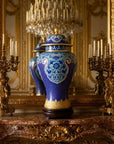 Royal Cloisonne Gold-plated Copper Jar, Lotus Vine Pattern, Masterpiece by Master Ding Minghong as an exquisite home decor and unique home gifts item