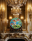 Royal Cloisonne Gold-plated Copper Plate, Landscape Painting Pattern, Masterpiece by Master Ding Minghong as an exquisite home decor and unique home gifts item