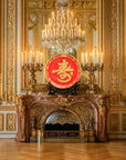 Royal Cloisonne Gold-plated Copper Plate, Longevity Font Pattern, Masterpiece by Master Wang Shuying as an exquisite home decor and unique home gifts item