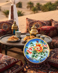 Royal Cloisonne Gold-plated Copper Plate, Peony Pattern, Masterpiece by Master Ding Minghong as an exquisite home decor and unique home gifts item