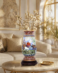 Royal Cloisonne Gold-plated Copper Vase, Green Mountains and Waters Pattern, Masterpiece by Master Dai Jialin as an exquisite home decor and unique home gifts item