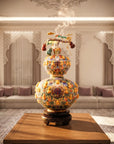 Royal Cloisonne Gold-plated Copper Vase, Double Gourd Modeling, Masterpiece by Master Liu Yongsen as an exquisite home decor and unique home gifts item